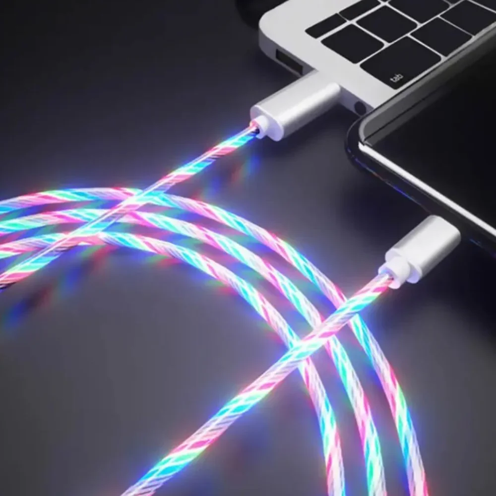 iPhone LED light Charging Cable for Smartphones Multicolor …